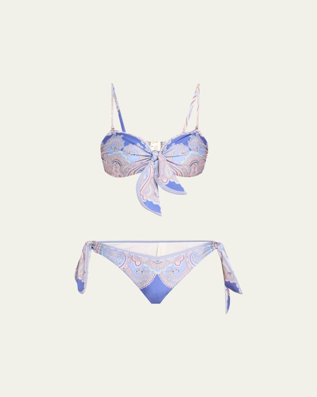 Maxine Paisley Scarf Tie Two-Piece Swimsuit